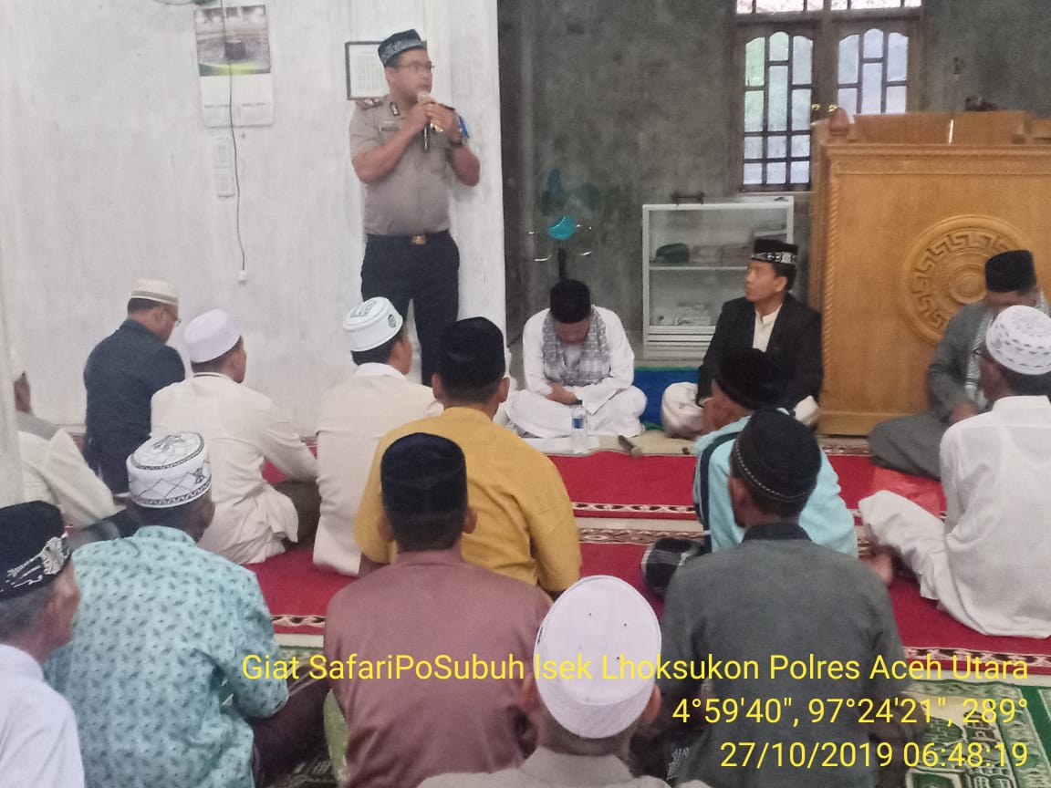 Safari Subuh Polres Aceh Utara di Masjid Baitul Ikhlas