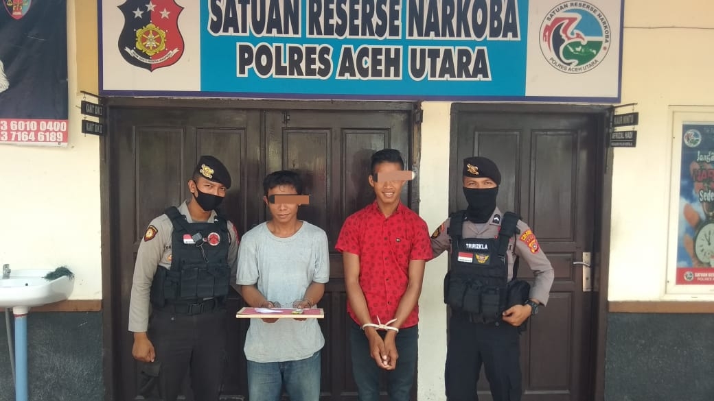 Bawa Sabu Dalam Biskuit Kentang, Dua Pria Ini diboyong Ke Polres Aceh Utara