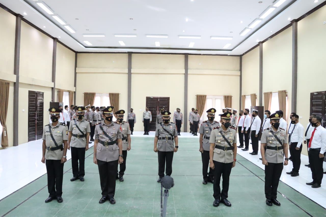Kapolres Aceh Utara Pimpin Upacara Sertijab Sejumlah PJU Polres